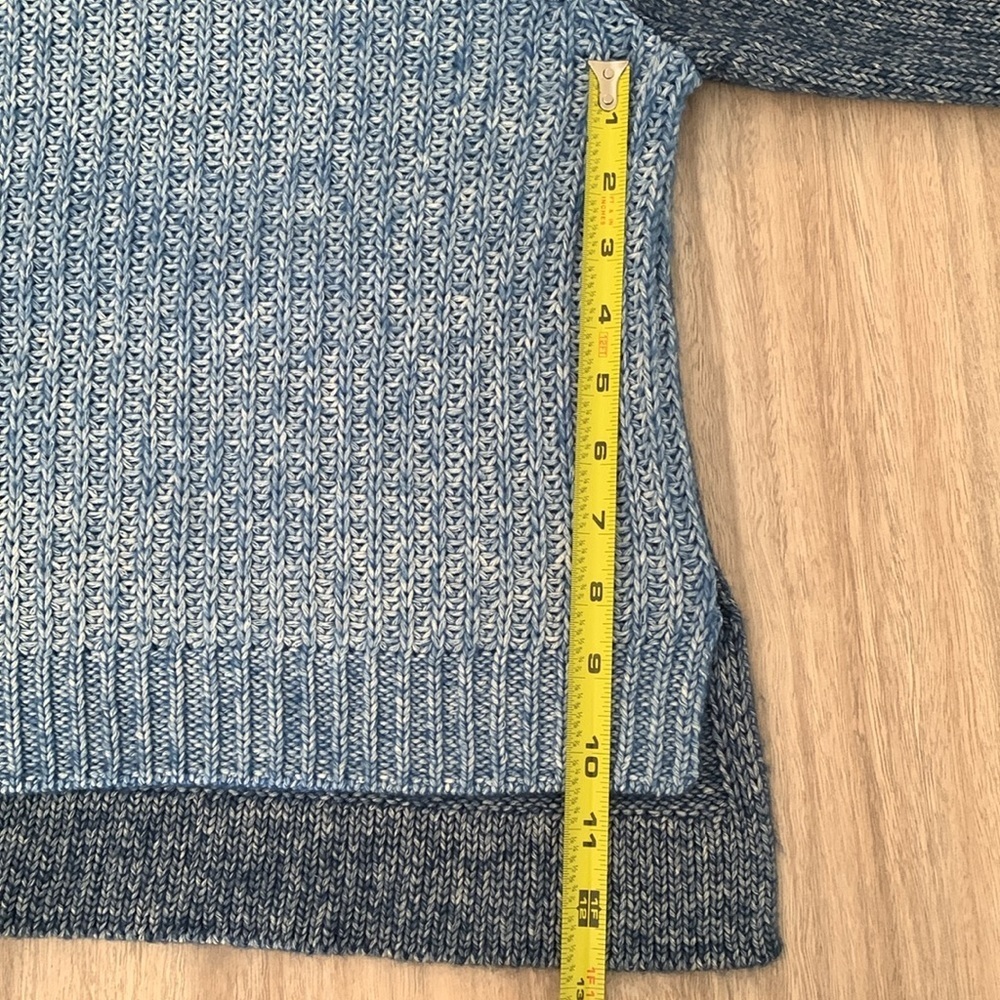 Tibi Crewneck Blue Colorblock Knit Pullover Sweater Women’s Size Small - Picture 9 of 10